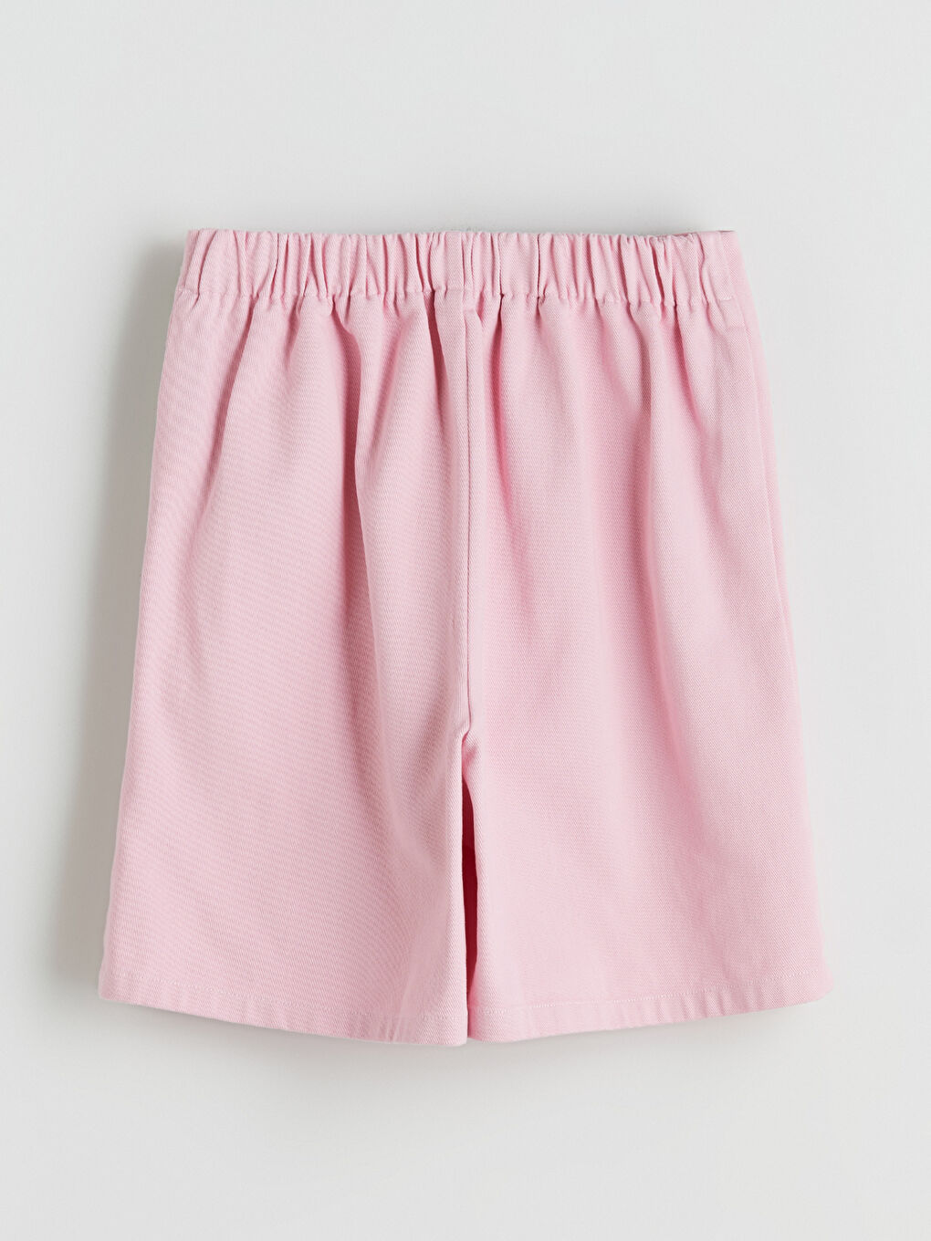 Pembe Beli Lastikli Kadın Jean Şort Etek-6