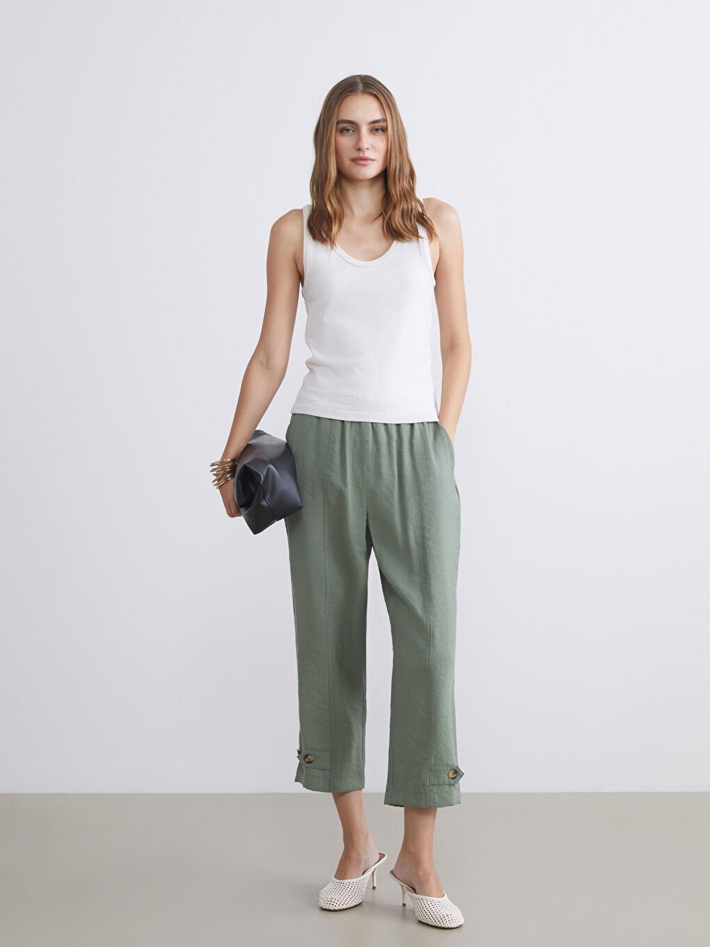 Elasticated Waist Modal Blend Women's Trousers