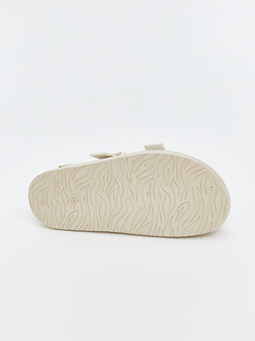 Bej Deri Görünümlü Kız Çocuk Sandalet-3