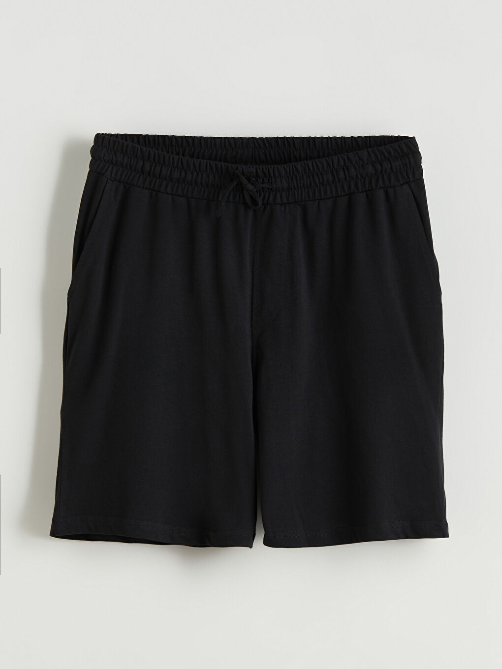 Siyah Standart Kalıp Erkek Şort-4