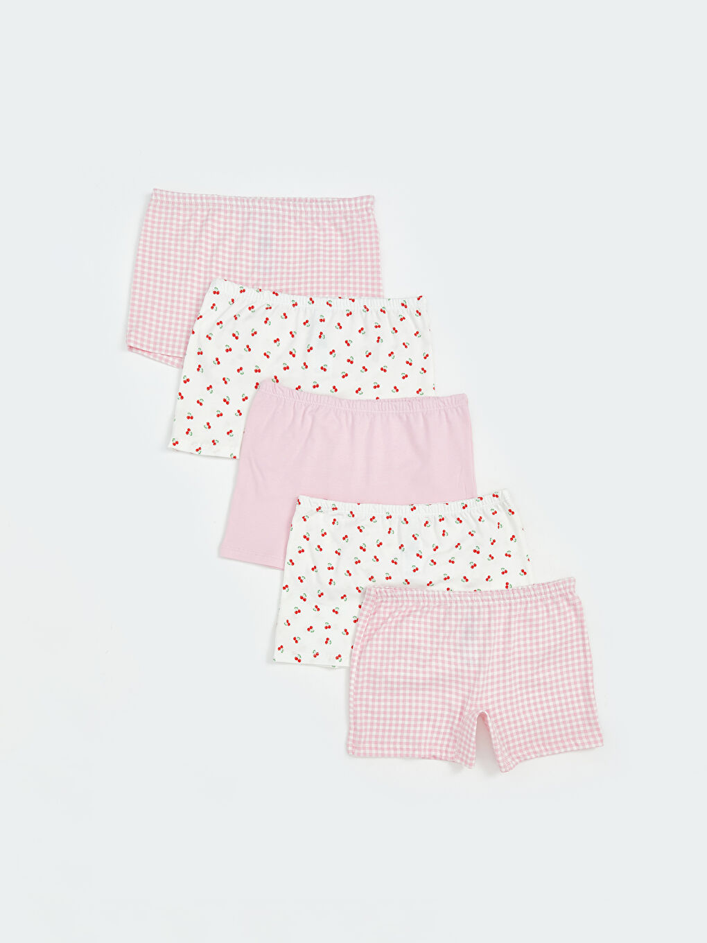Pembe Baskılı Kız Çocuk Boxer 5'li