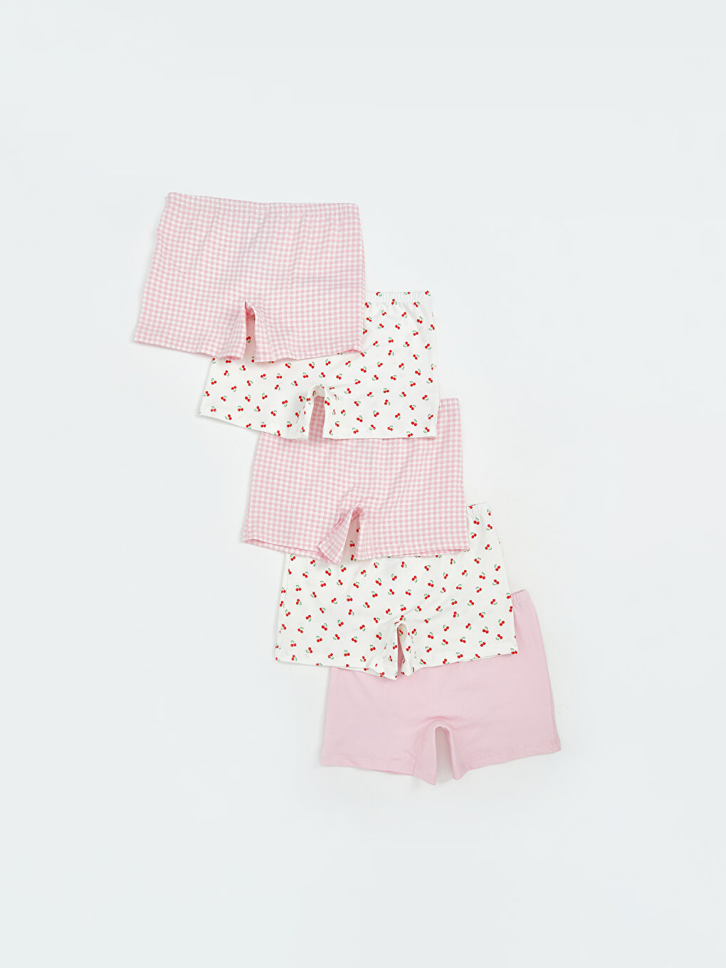 Pembe Baskılı Kız Çocuk Boxer 5'li-1