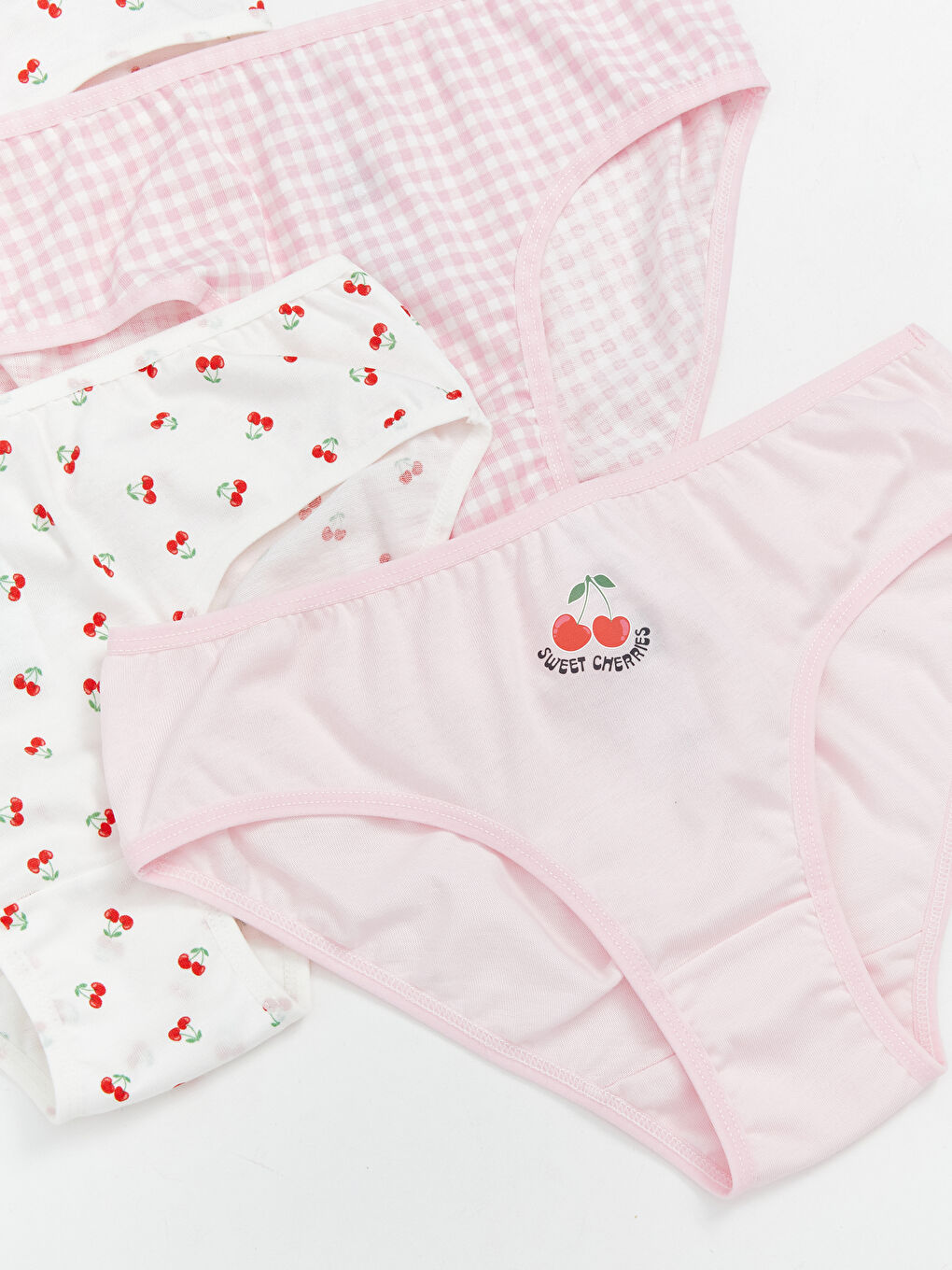 Pembe Baskılı Kız Çocuk Külot 5'li-1