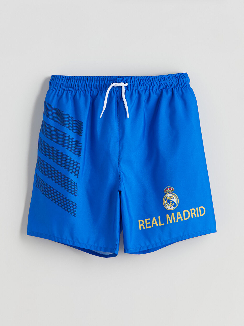 Mavi Real Madrid Baskılı Erkek Çocuk Deniz Şortu