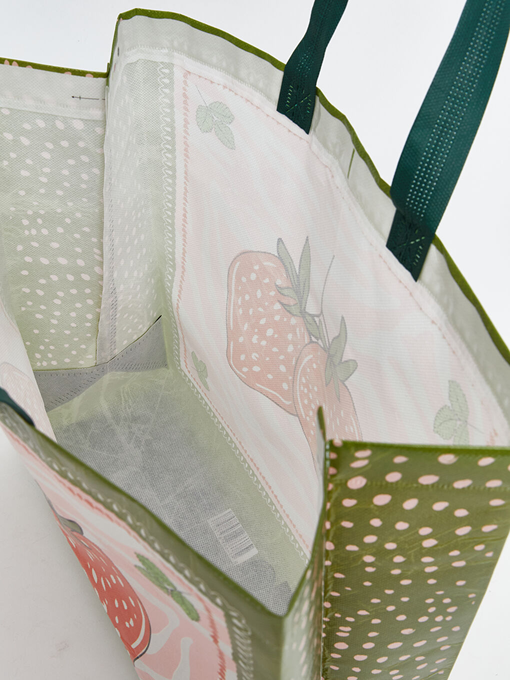 Karışık Çilek Baskılı Kadın Alışveriş Çantası-2