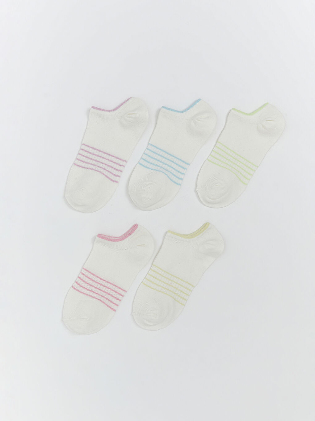 Striped Women's Trainer Socks 5 Pack -S5RO14Z8-FDU