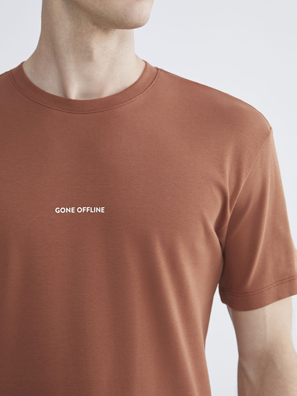 قميص بيجامة ياقة دائرية مطبوع جيرسي للرجال-4