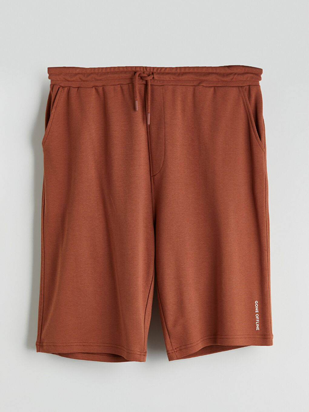 Kahverengi Standart Kalıp Erkek Pijama Alt Şort-4