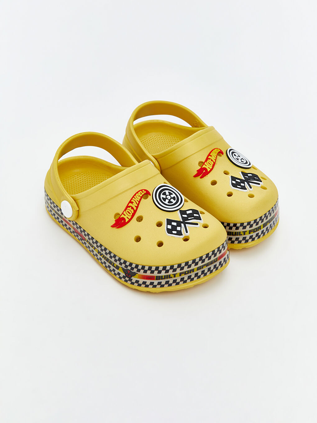 Sarı Hot Wheels Baskılı Erkek Çocuk Plaj Sandaleti