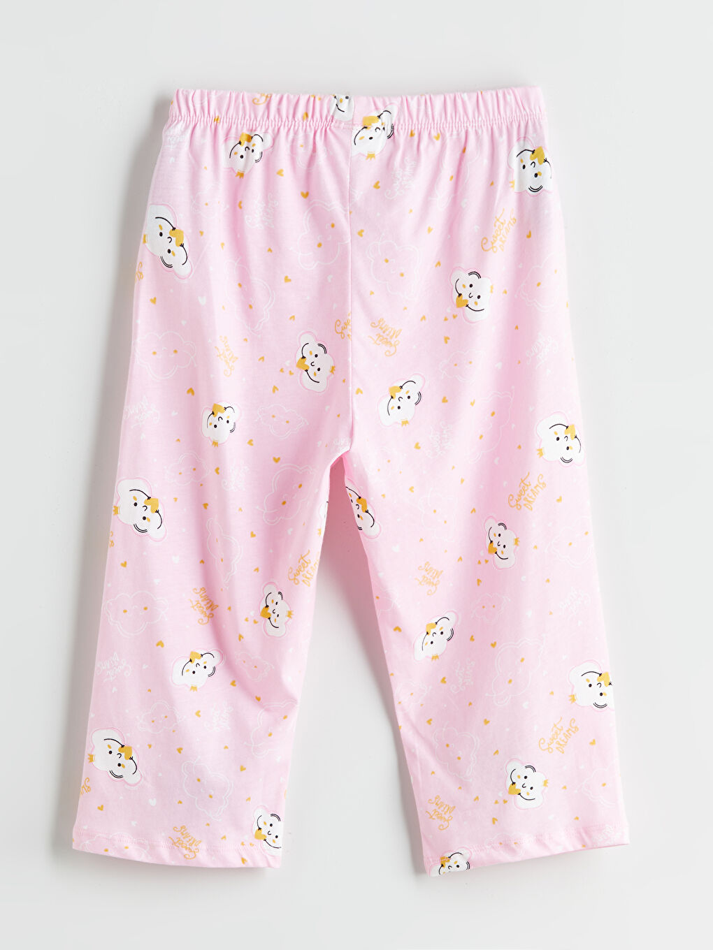Crew Neck Girls' Capri Pyjamas Set -S5RO38Z4-FFB