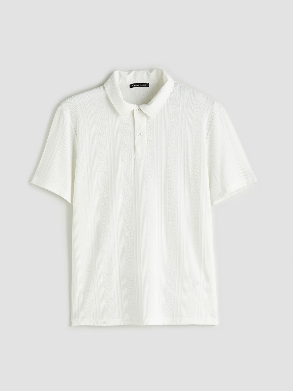 Ekru Polo Yaka Erkek Tişört-4