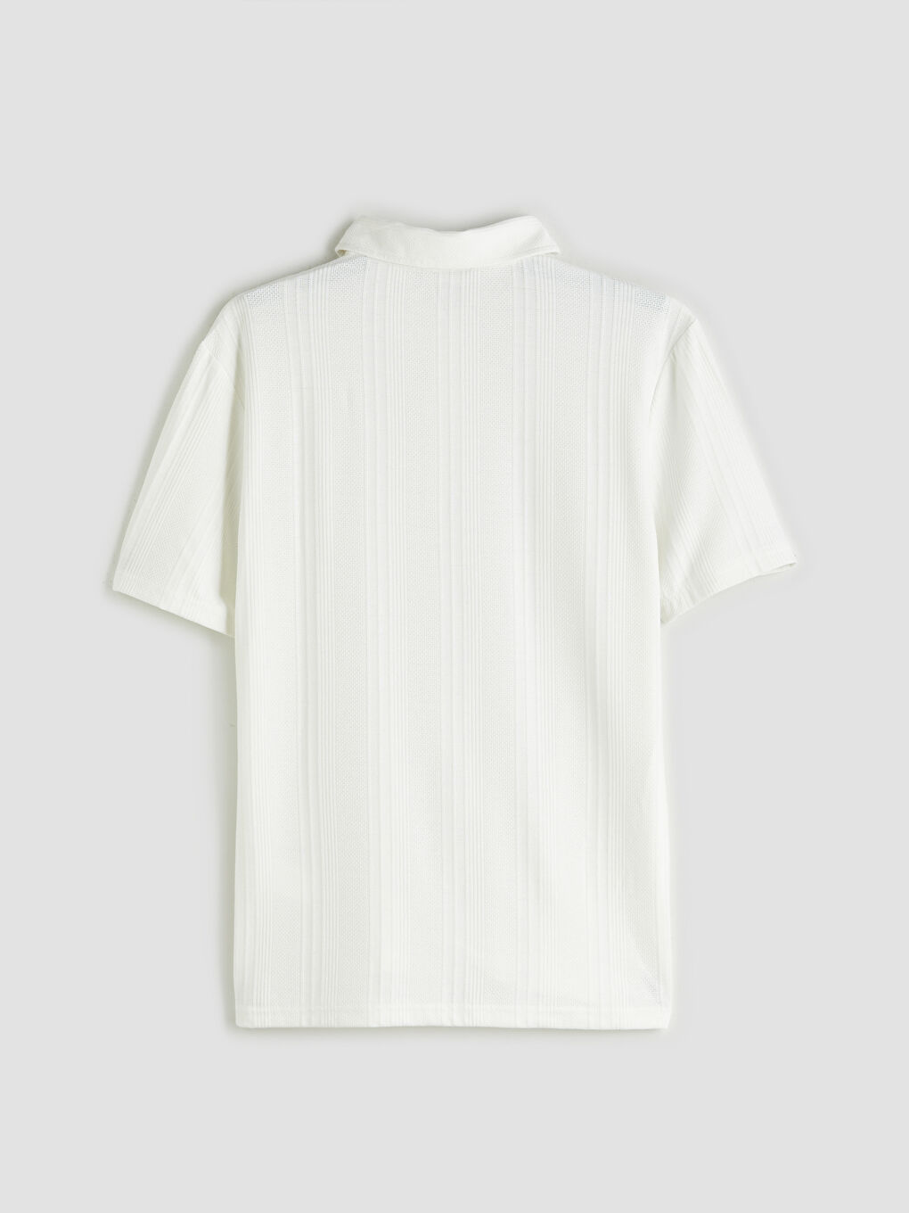 Ekru Polo Yaka Erkek Tişört-5