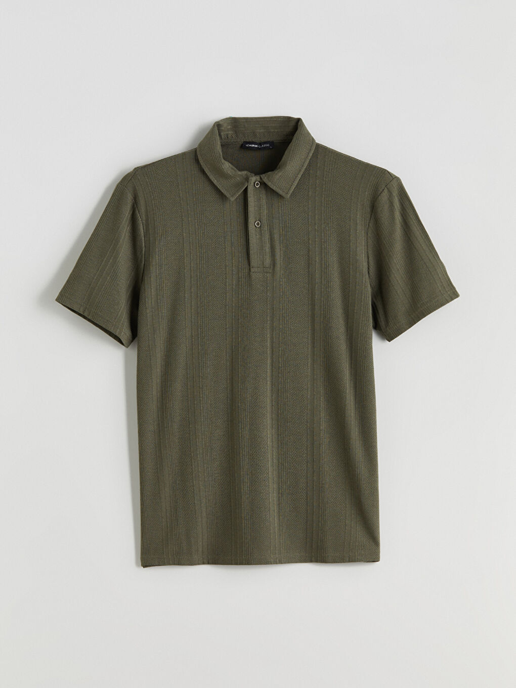 Haki Polo Yaka Erkek Tişört-4