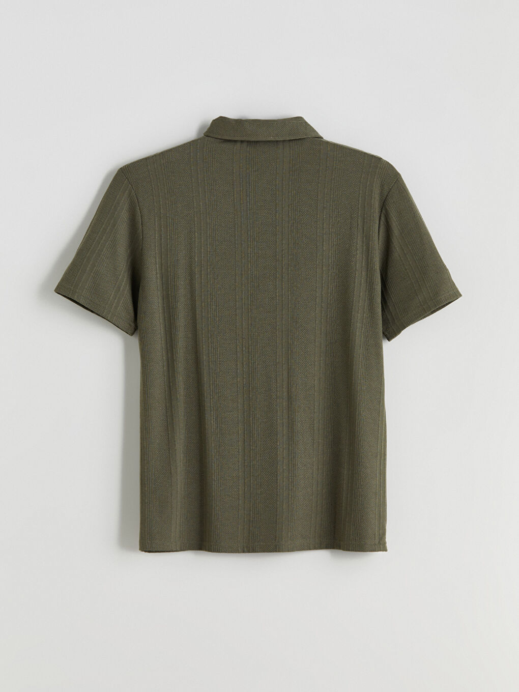 Haki Polo Yaka Erkek Tişört-5