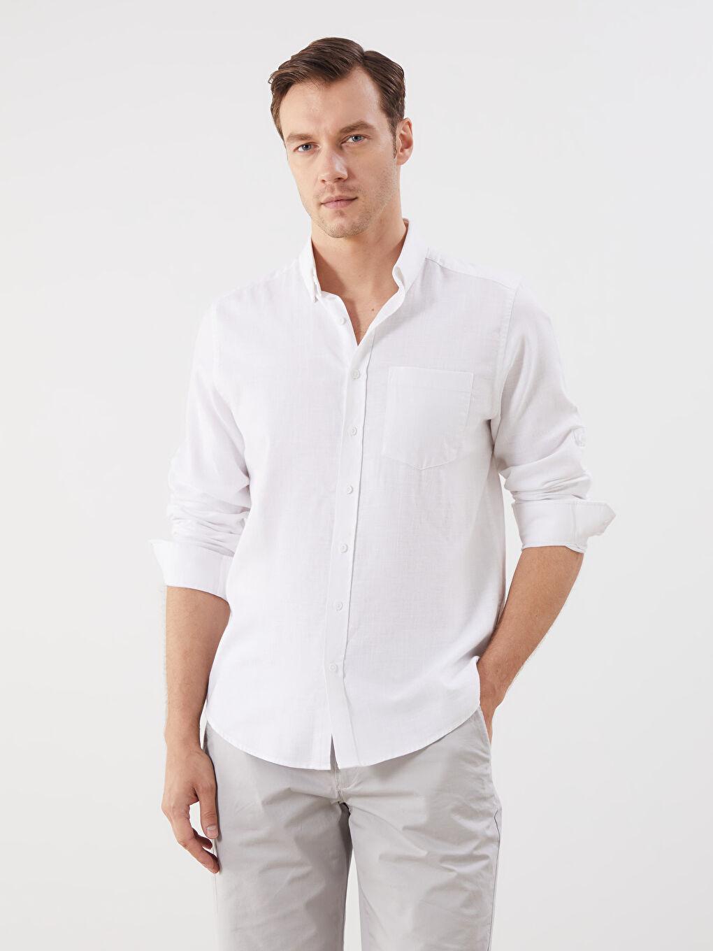LCWAIKIKI Classic Regular Fit Gabardine Men's Shorts -S5RO48Z8-VL8