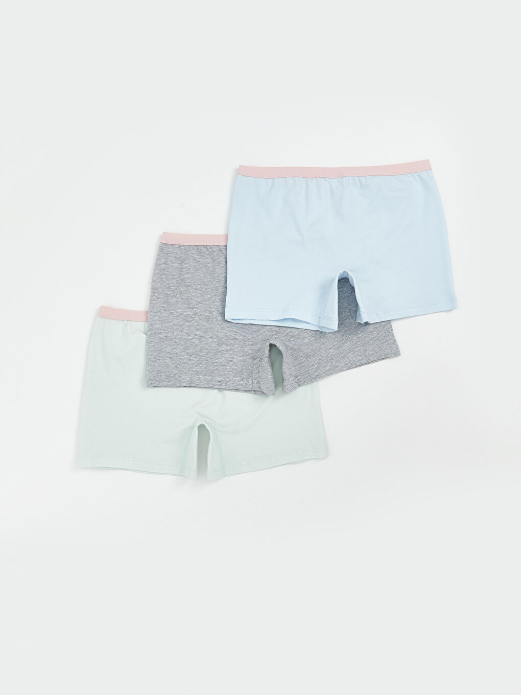 Mavi Basic Kız Çocuk Boxer 3'lü-1