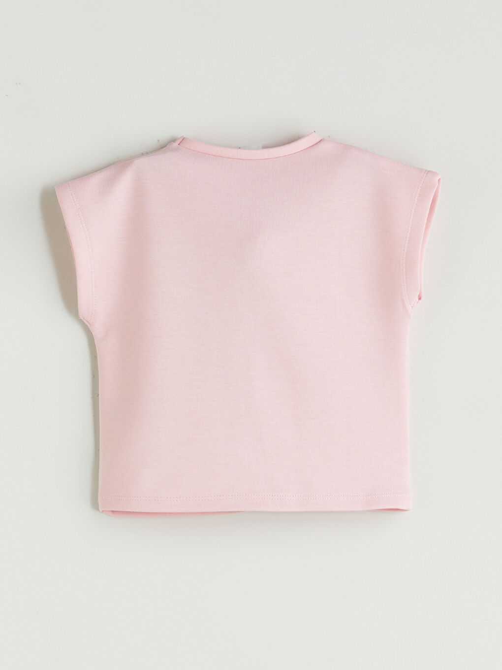 Pembe Bisiklet Yaka Baskılı Kız Çocuk Tişört-2