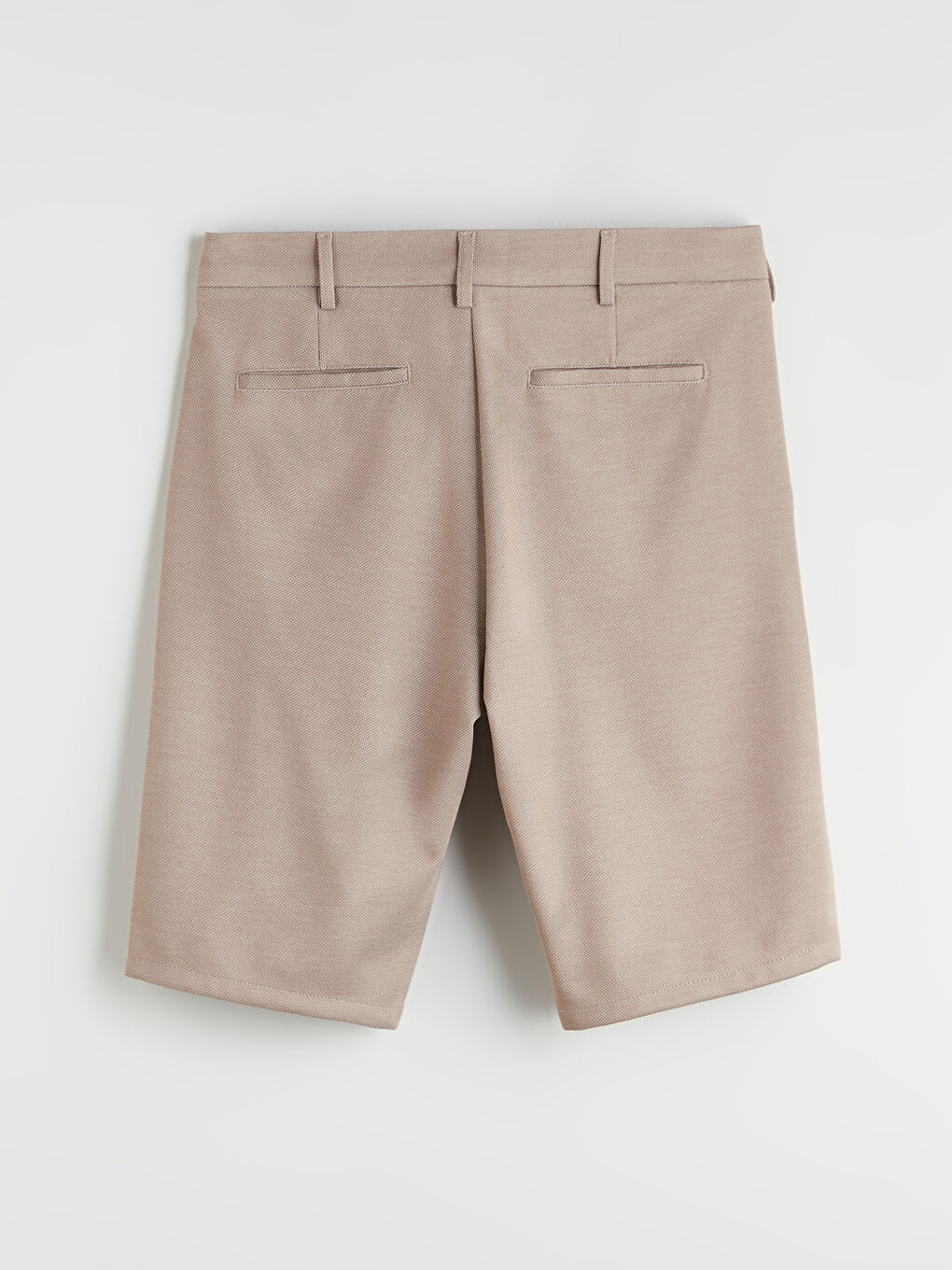 Bej Standart Kalıp Erkek Şort-5
