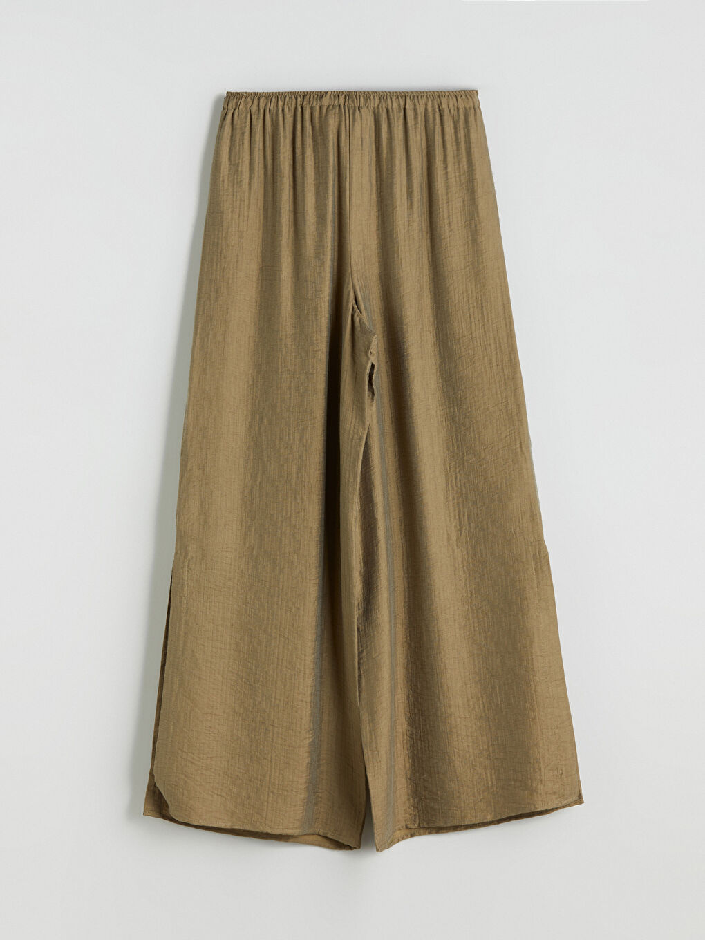 Elasticated Waist Textured Women's Trousers-6