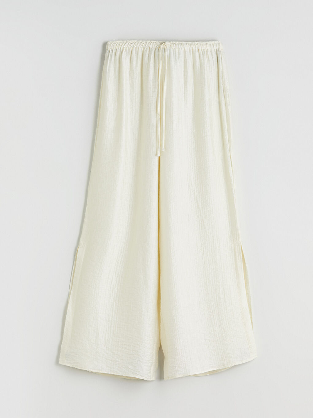 Elasticated Waist Textured Women's Trousers-4