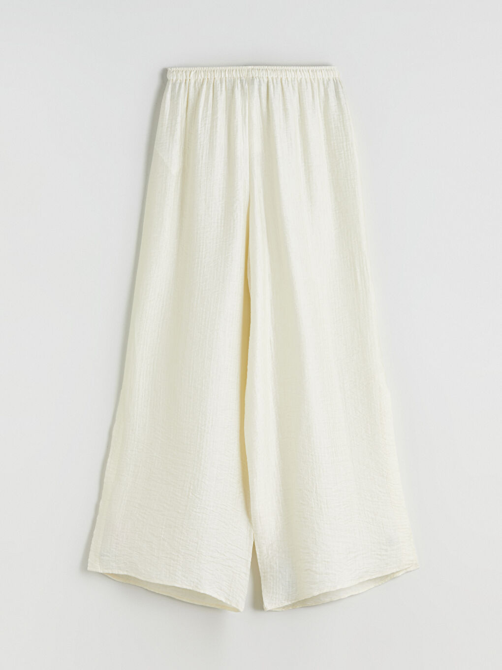 Elasticated Waist Textured Women's Trousers-5