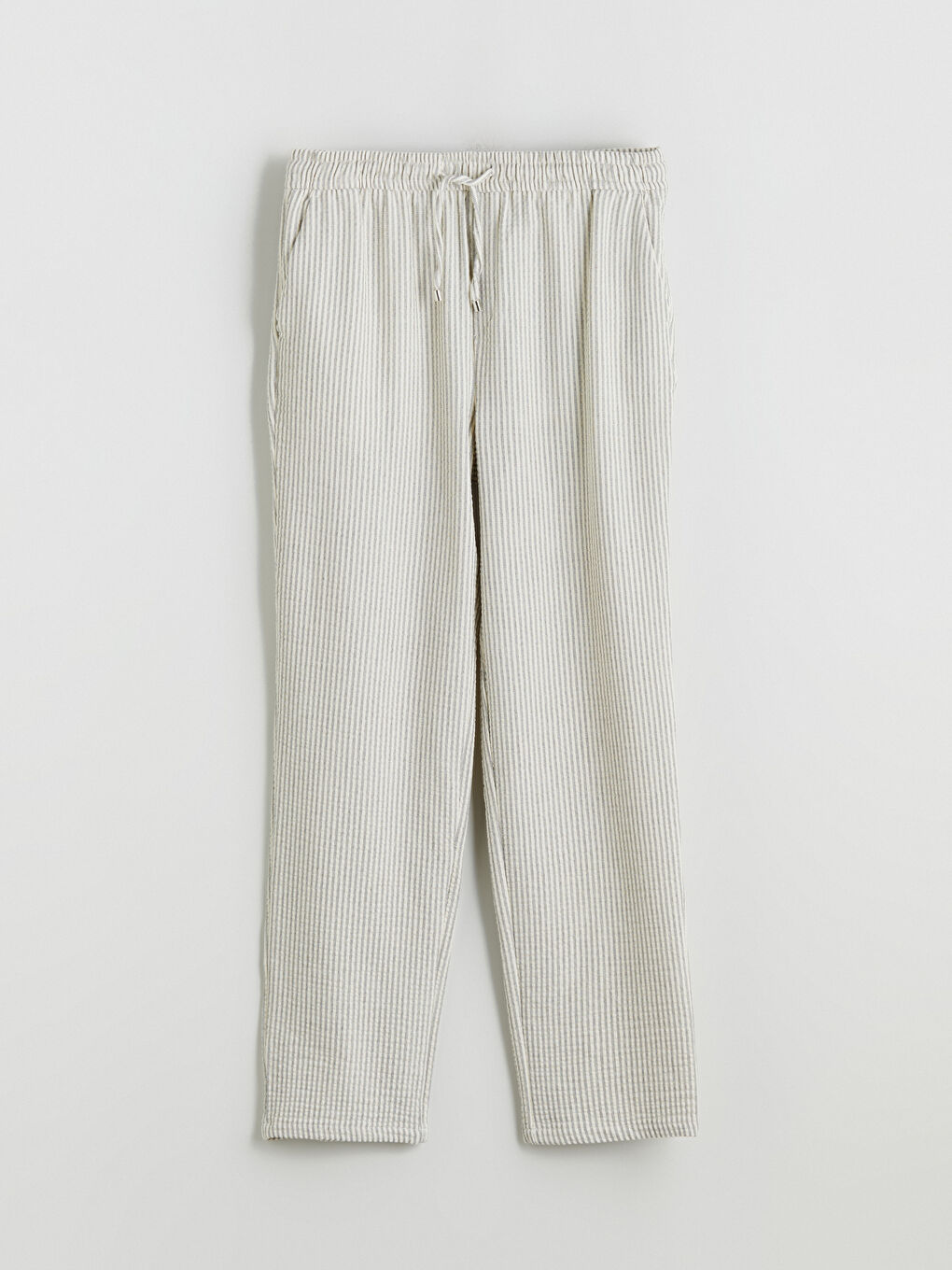 Ekru Standart Kalıp Erkek Pantolon-4