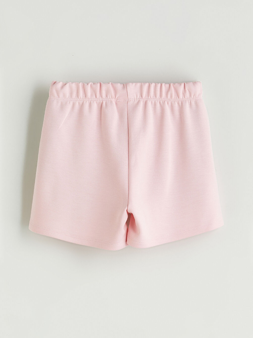 Pembe Beli Lastikli Kalp Baskılı Kız Çocuk Şort-2