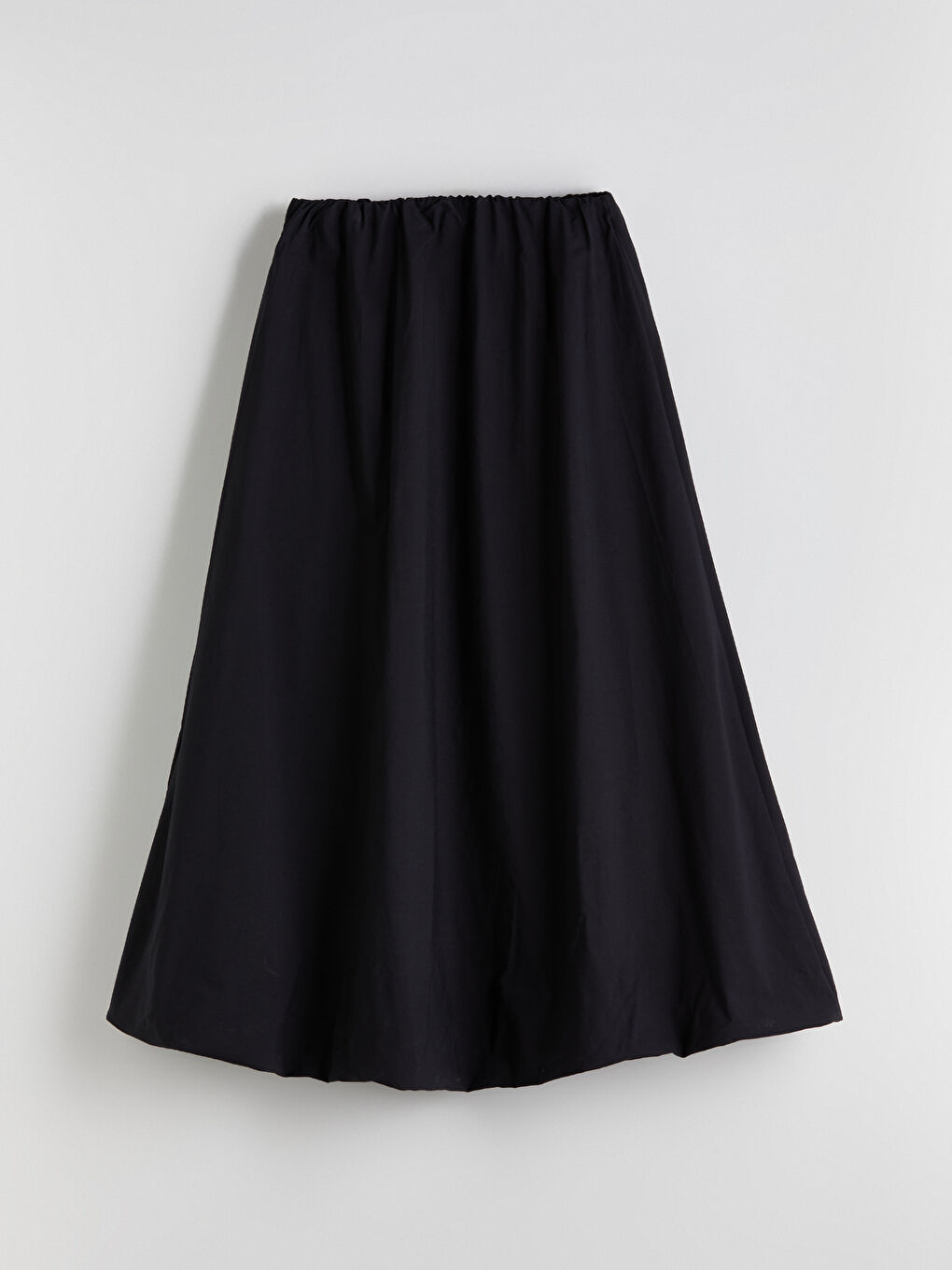 Siyah Beli Lastikli Poplin Balon Etek-5