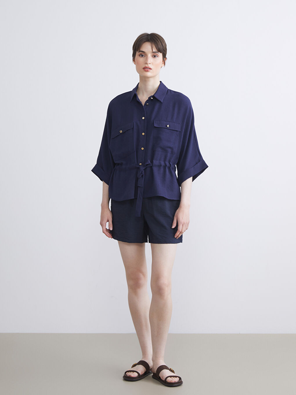 Сорочка Доббі Оверсайз для жінок-1