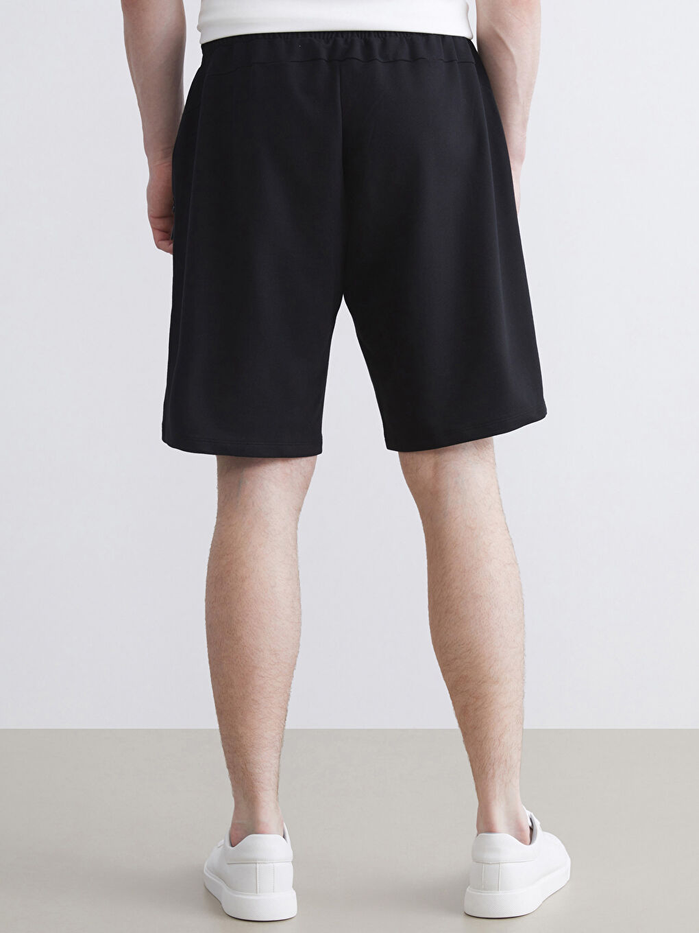 Siyah Büyük Beden Standart Kalıp Erkek Spor Şort-6