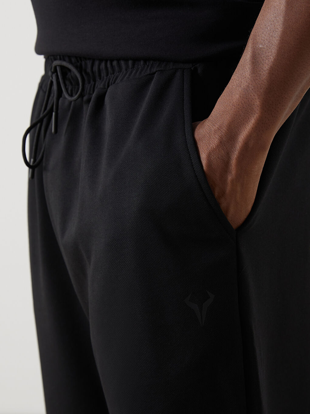 Siyah Büyük Beden Standart Kalıp Erkek Eşofman Altı-5