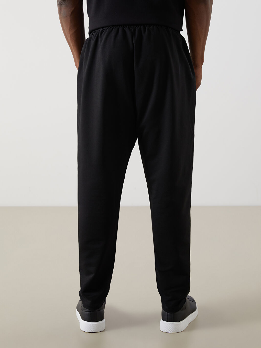 Siyah Büyük Beden Standart Kalıp Erkek Eşofman Altı-7