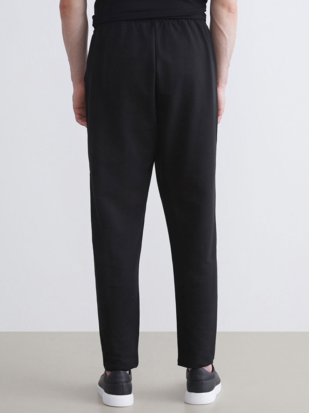 Siyah Büyük Beden Standart Kalıp Erkek Eşofman Altı-6