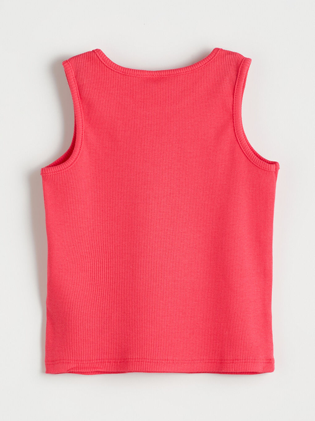 Fuşya Bisiklet Yaka Baskılı Kız Çocuk Atlet 2'li-3