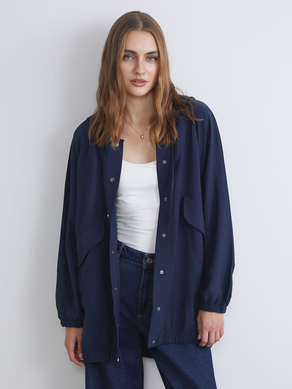 LCWAIKIKI Classic Hooded Women's Jacket -S5RP80Z8-HRC