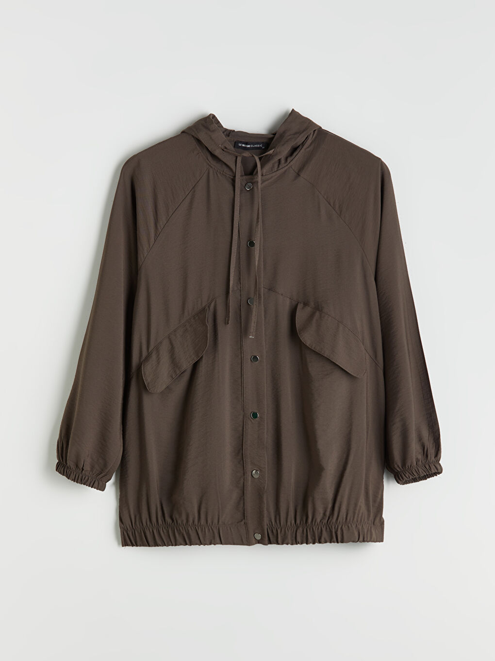 Kahverengi Kapüşonlu Kadın Ceket-5