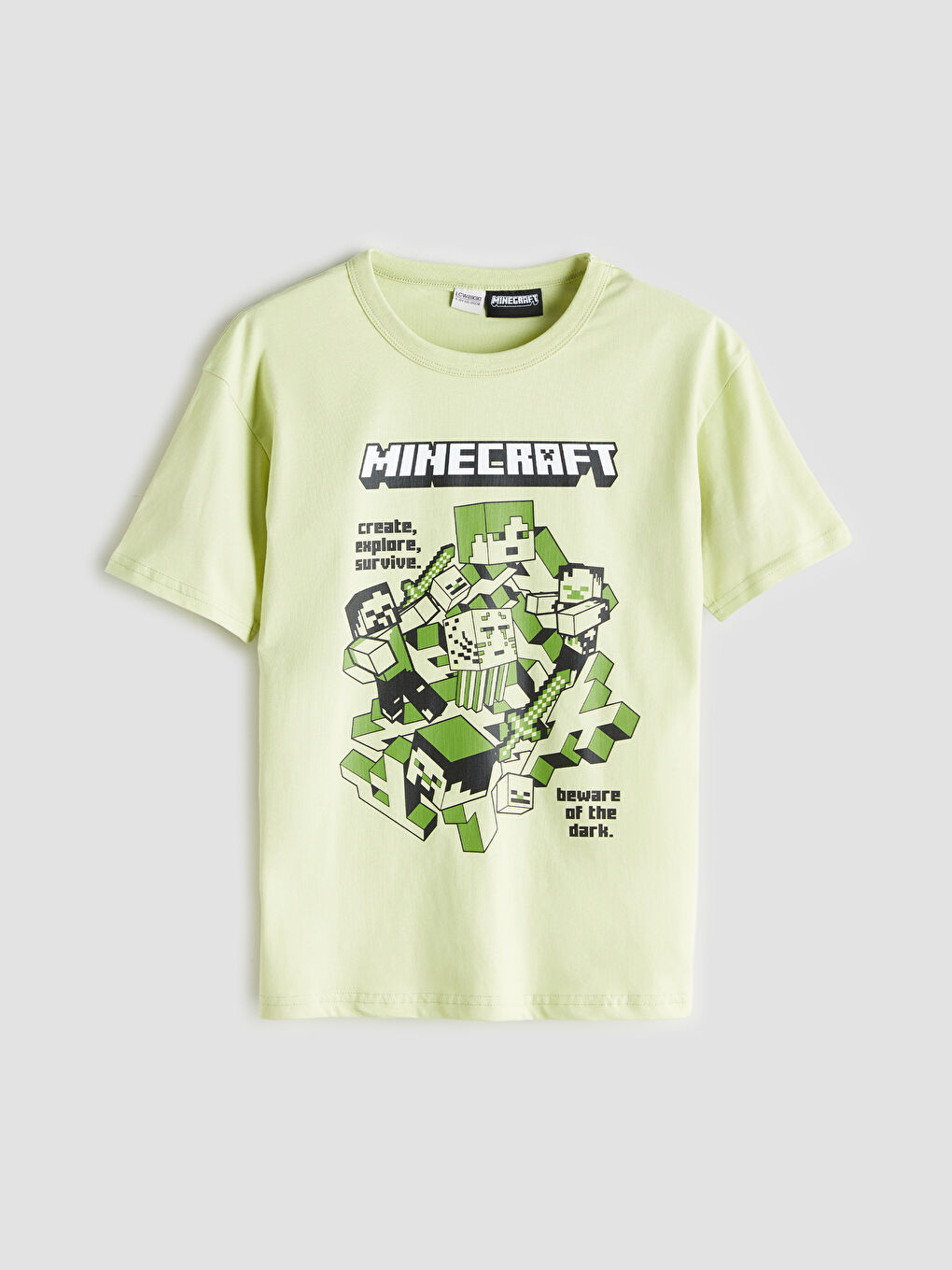 LCW Kids Crew Neck Minecraft Printed Boys' T-Shirt -S5RQ15Z4-FZ0