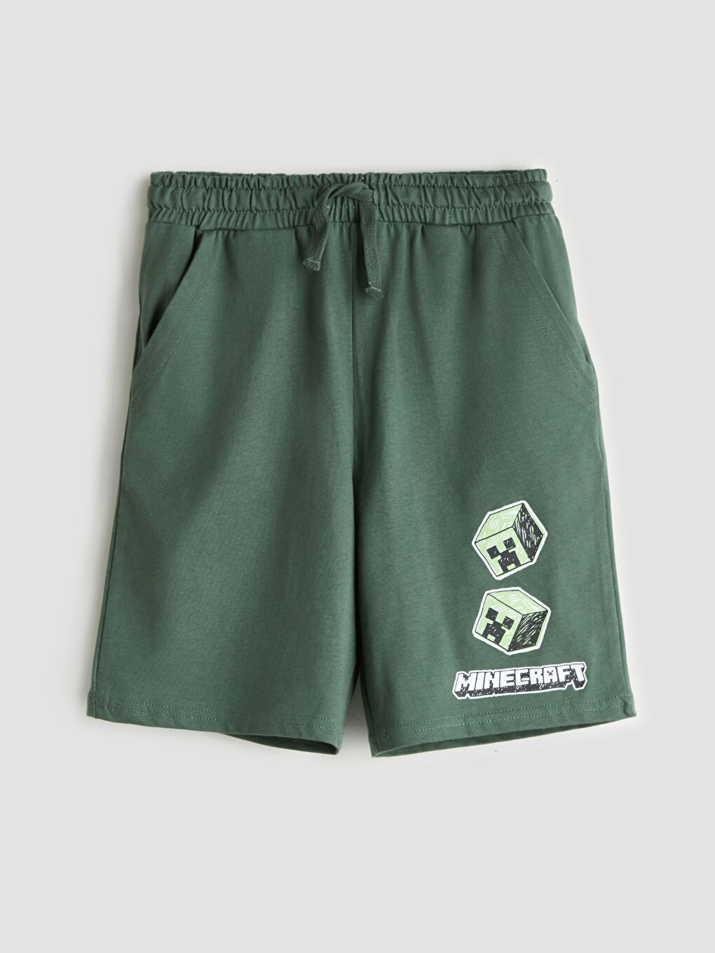 LCW Kids Elastic Waist Minecraft Printed Boys' Shorts -S5RQ16Z4-HFB