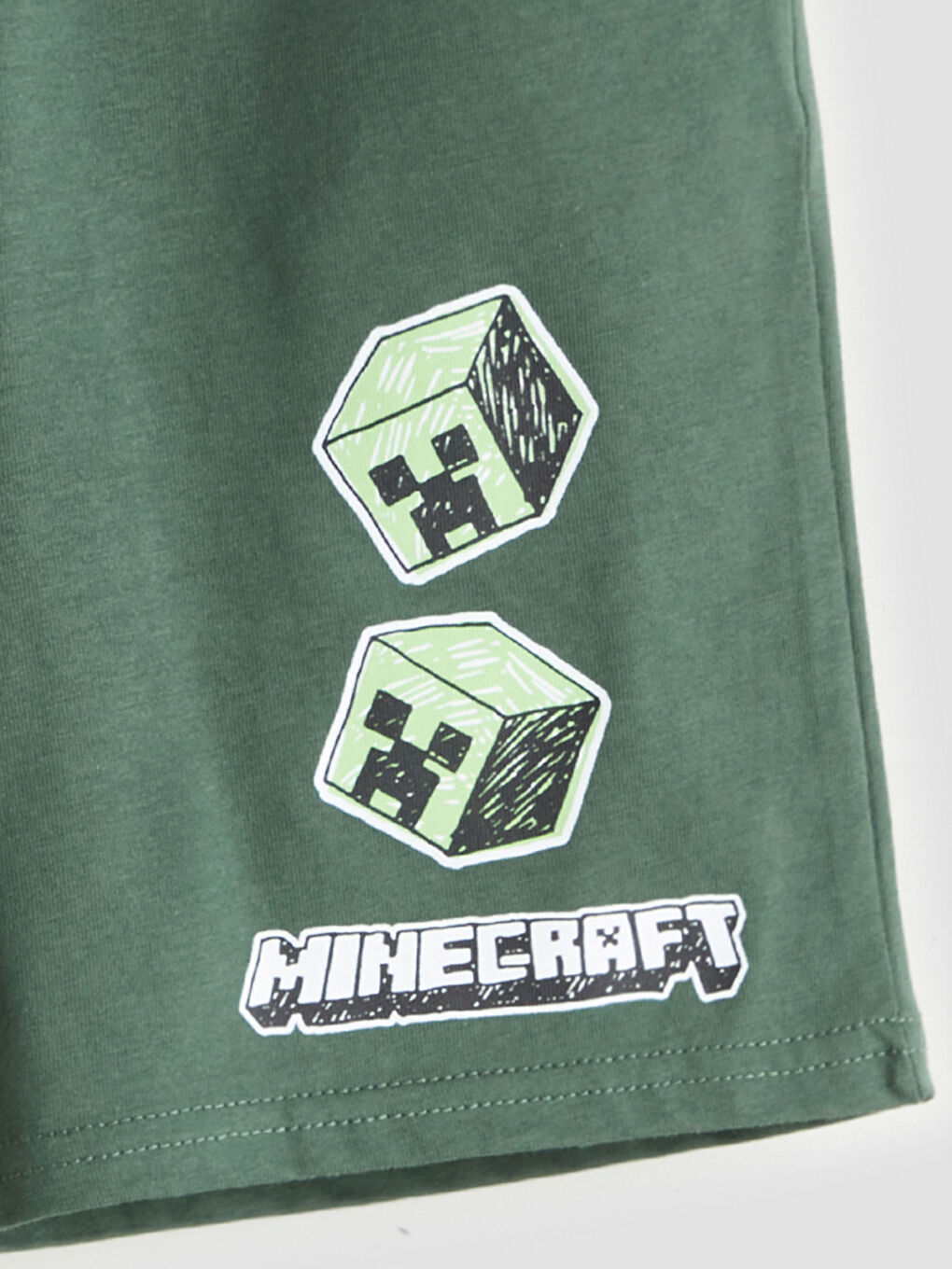 LCW Kids Elastic Waist Minecraft Printed Boys' Shorts -S5RQ16Z4-HFB