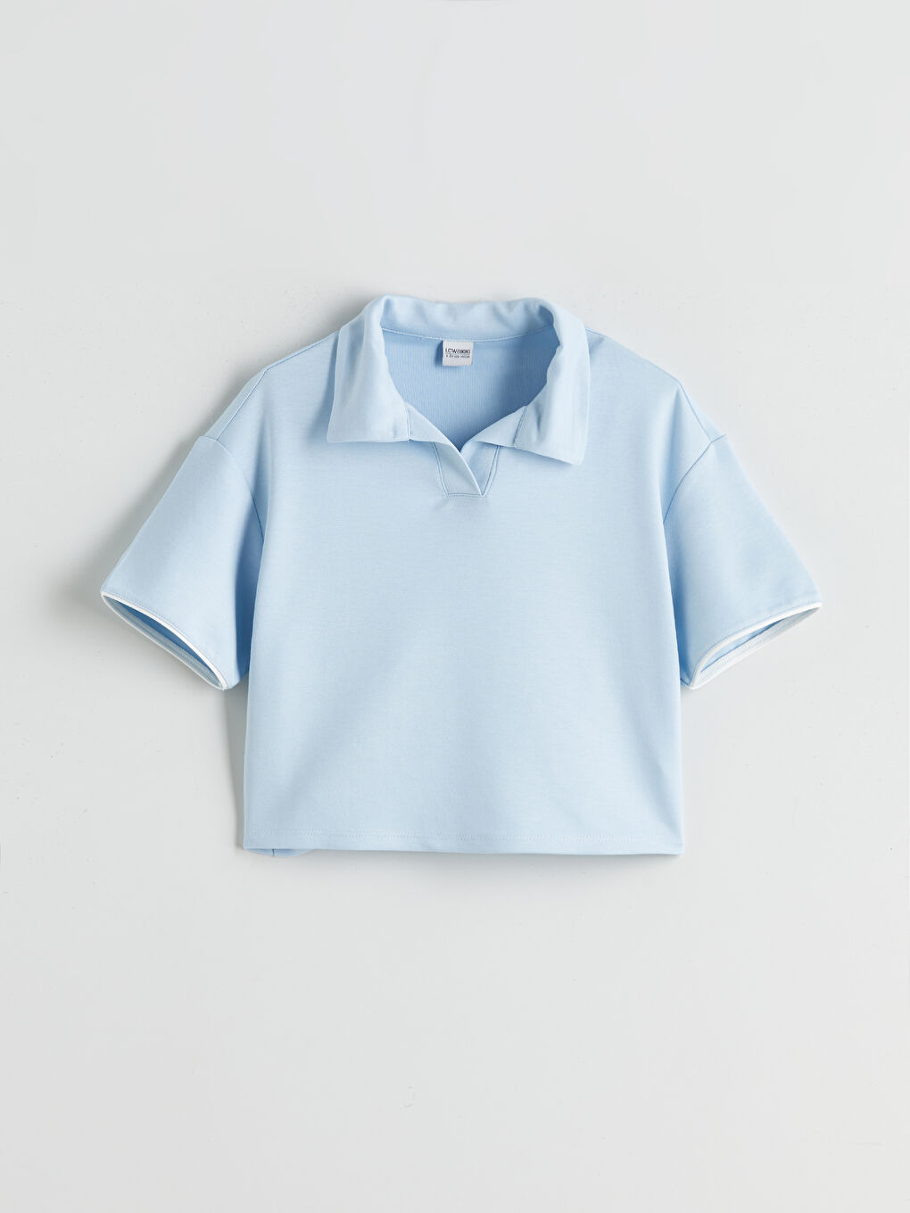 Mavi Polo Yaka Kız Çocuk Tişört ve Pantolon-1