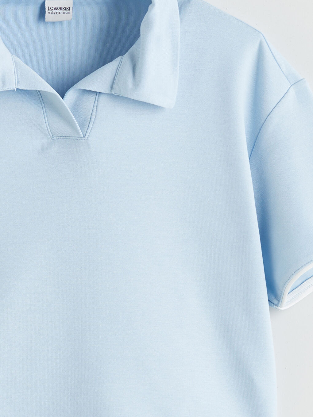 Mavi Polo Yaka Kız Çocuk Tişört ve Pantolon-5