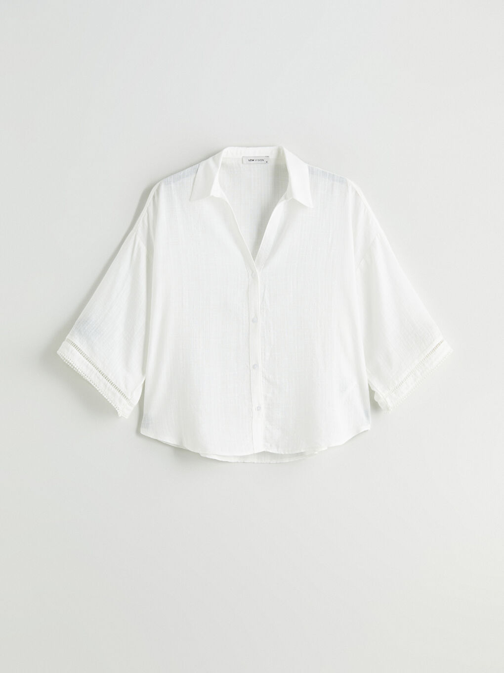 Oversize Dobby Women's Shirt -S5RQ27Z8-R9J