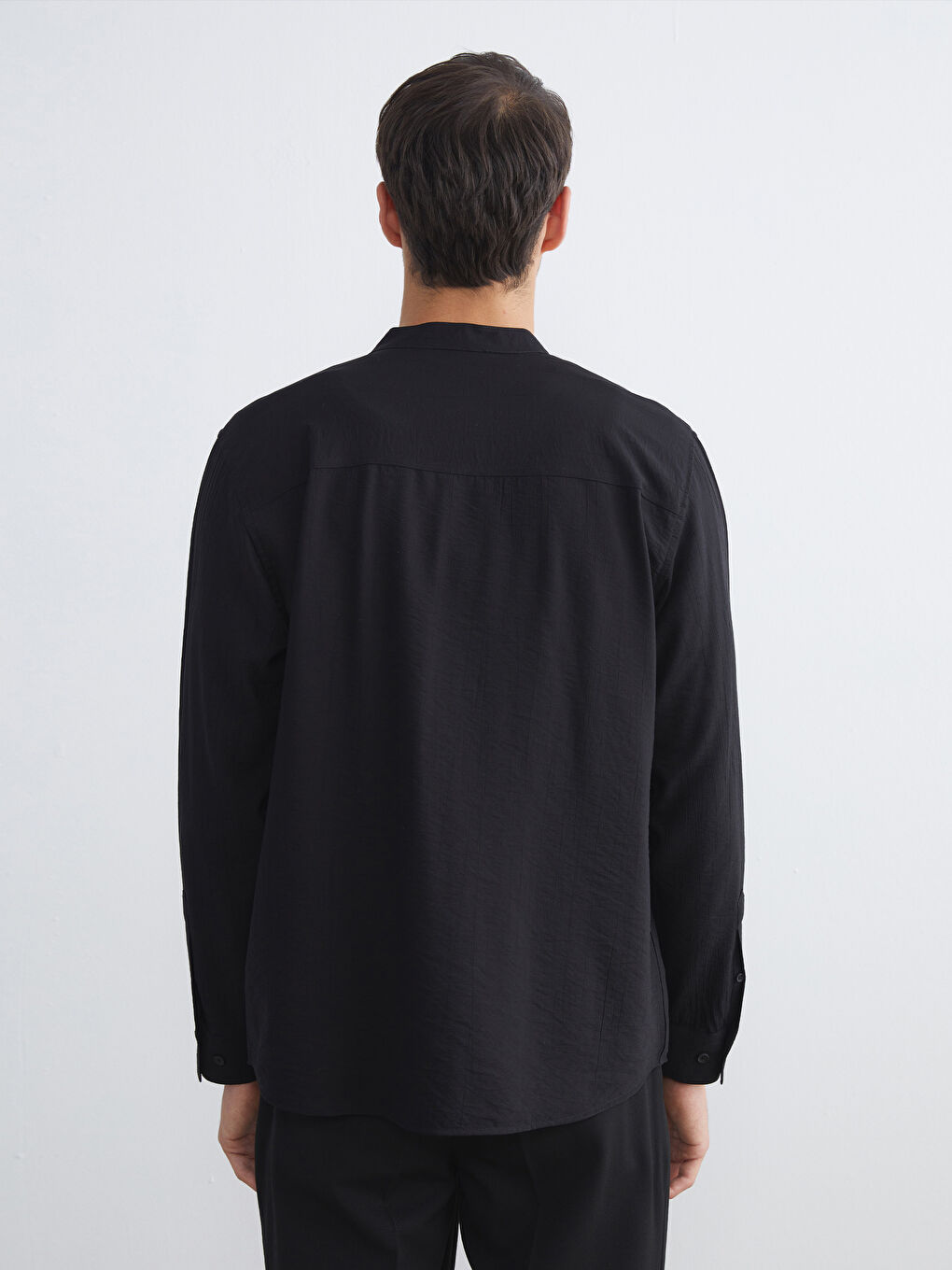 LCW Vision Regular Fit Grandad Collar Long Sleeve Men's Shirt -S5RQ33Z8-CVL