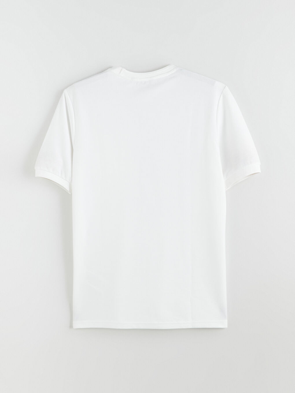 Ekru Bisiklet Yaka Erkek Tişört-5