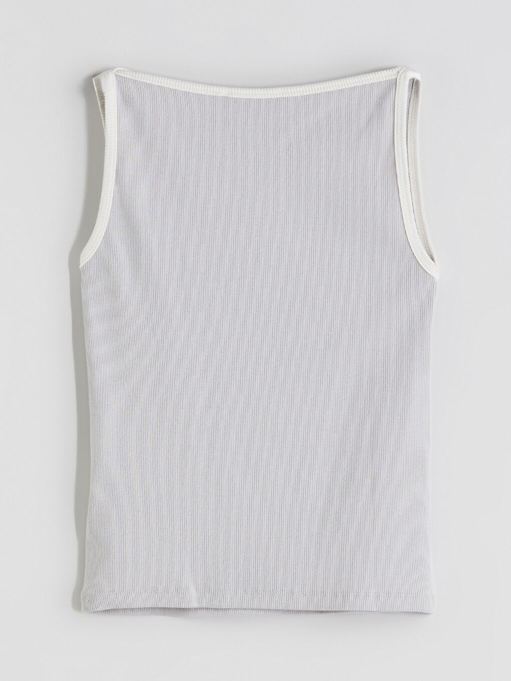 Mavi Kayık Yaka Fitilli Kadın Atlet-5