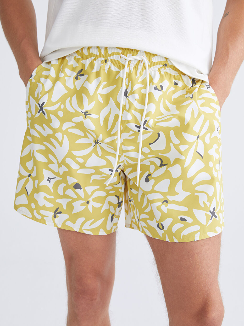 LCW SWIMWEAR شۆرتی مەلەکردنی نەخشدار بۆ پیاوان -S5RQ52Z8-LUG