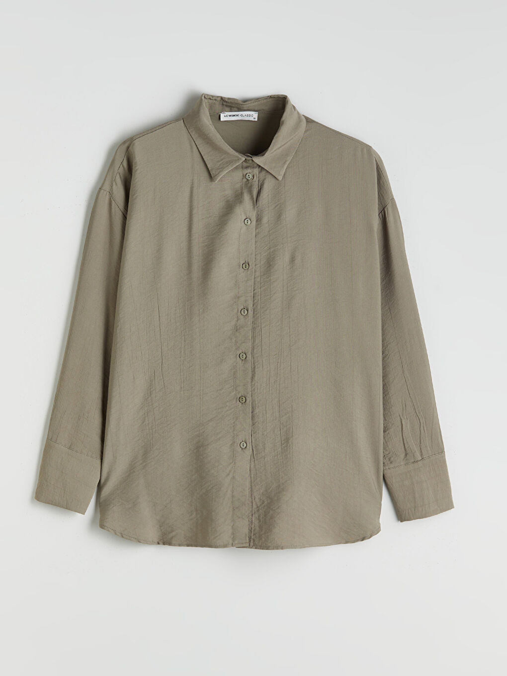 Haki Dokulu Kadın Gömlek-4