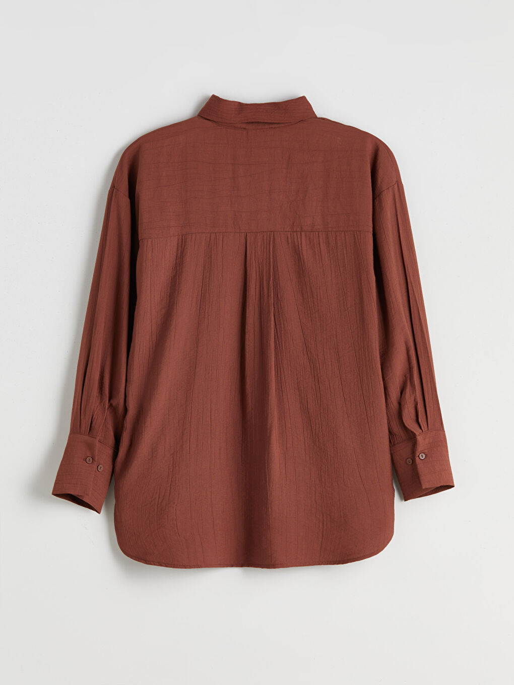 Kahverengi Dokulu Kadın Gömlek-5