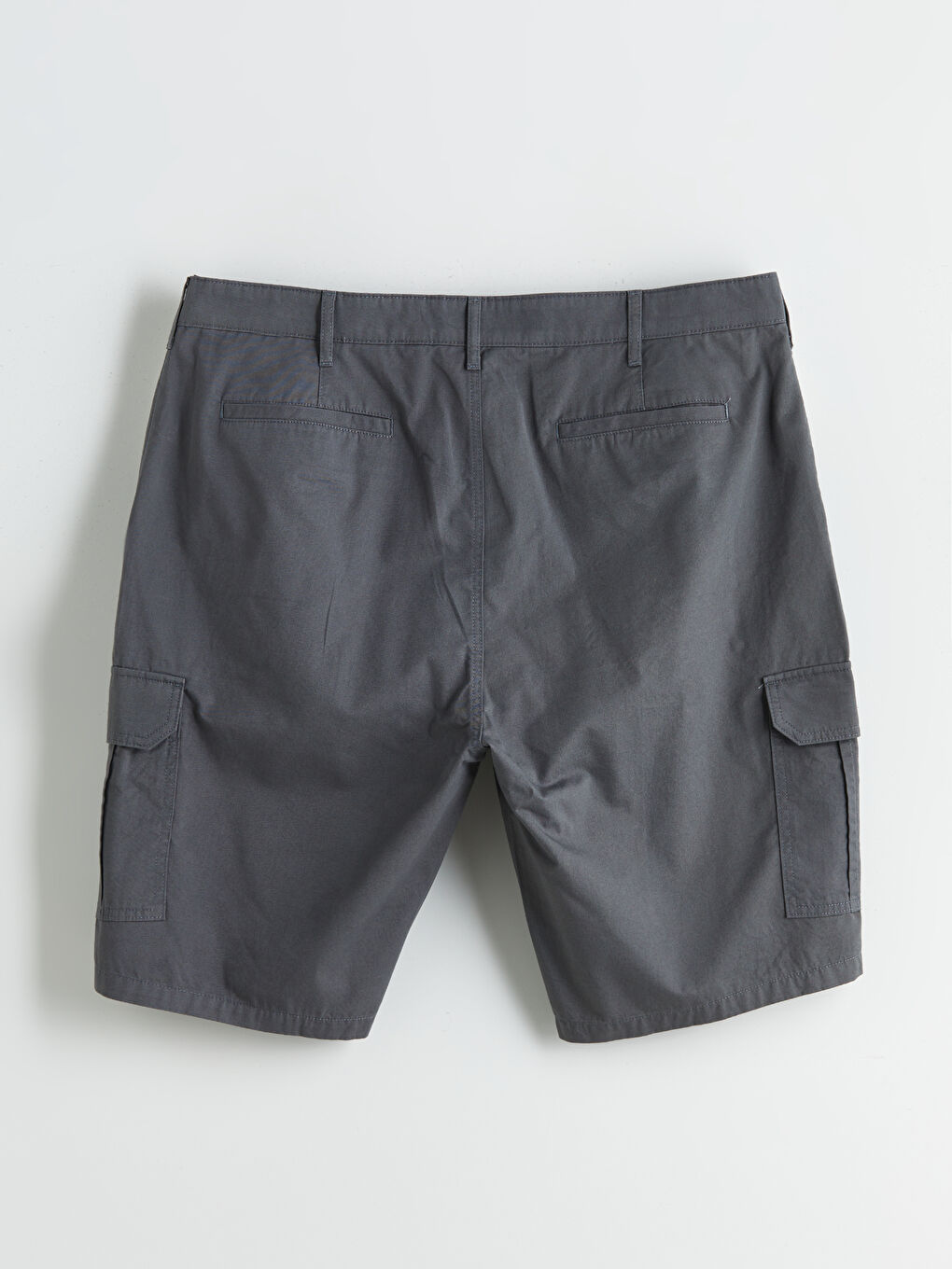 Antrasit Büyük Beden Standart Kalıp Gabardin Erkek Şort-5