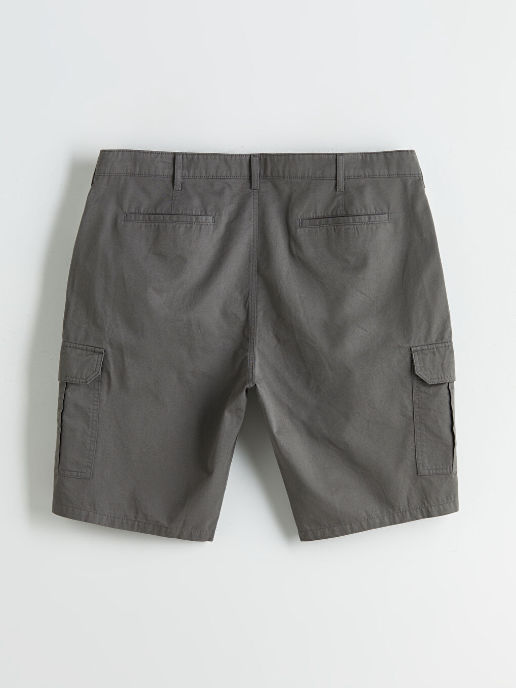 Haki Büyük Beden Standart Kalıp Gabardin Erkek Şort-5